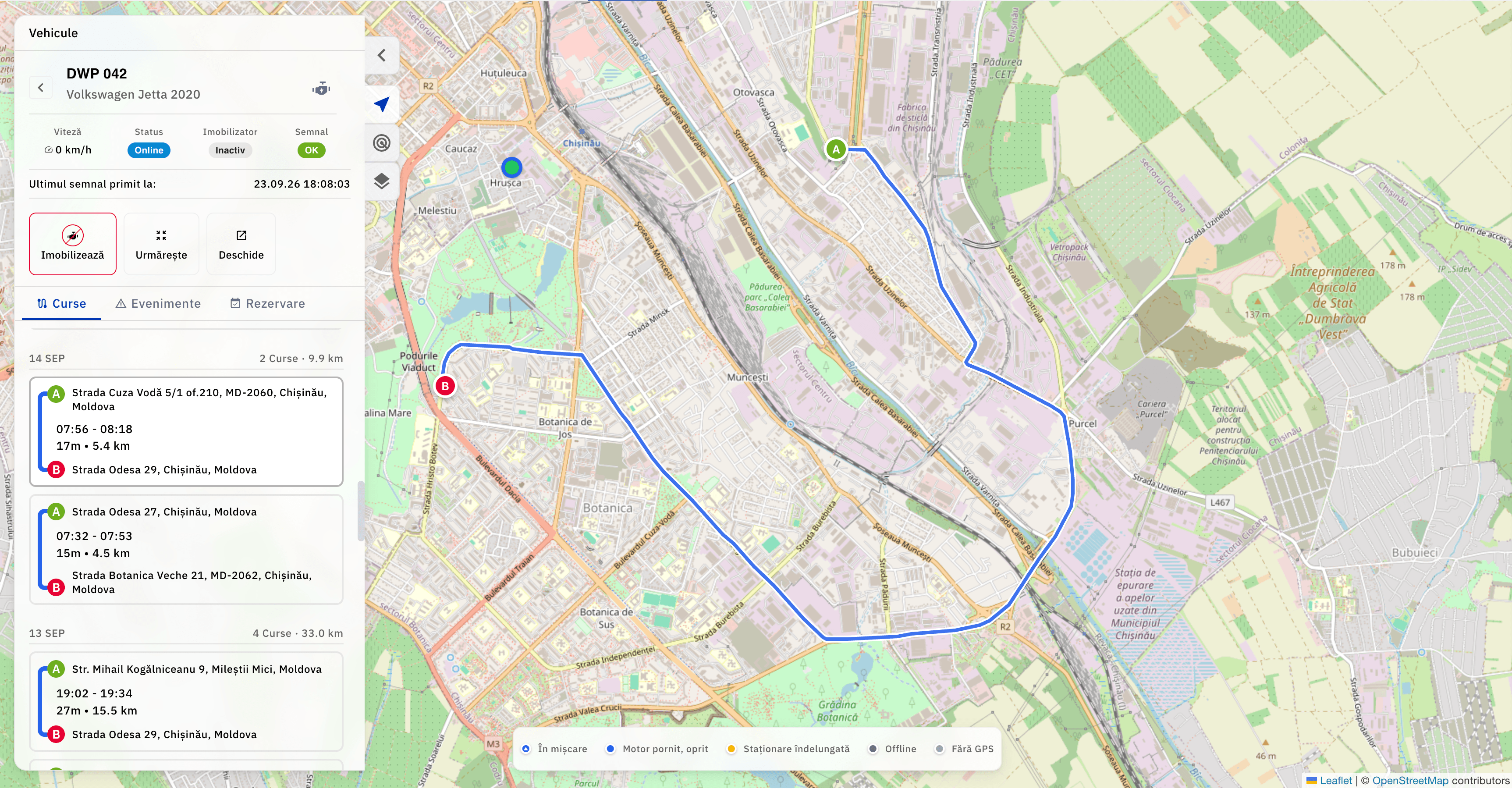 Monitorizezi GPS-ul